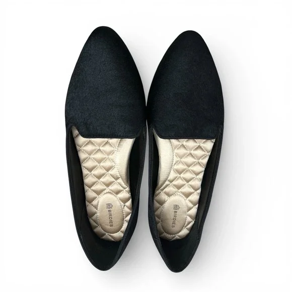 BIRDIES Shoes The Blackbird in Black Calf Hair Flats Women's Size 9